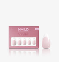 French white almond Softgel Press On Nails (inkl. Klebesticker & Nagelkleber)