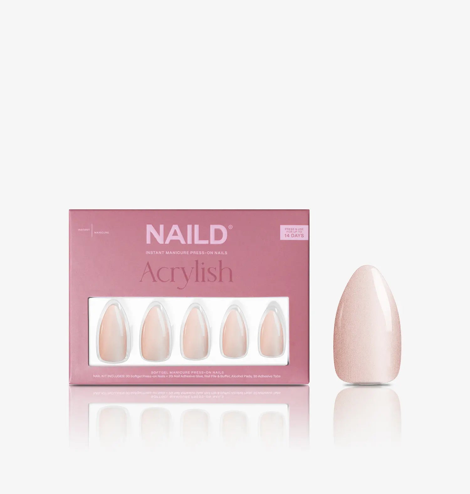 Limitiert: Glam almond Softgel Press On Nails (inkl. Klebesticker & Nagelkleber)