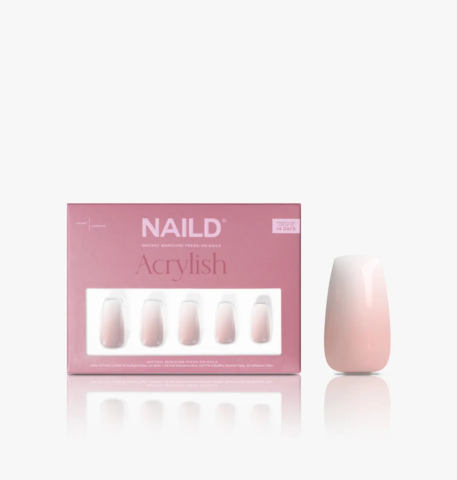 Milkshake coffin Softgel Press-On Nails (incluso colla per unghie)