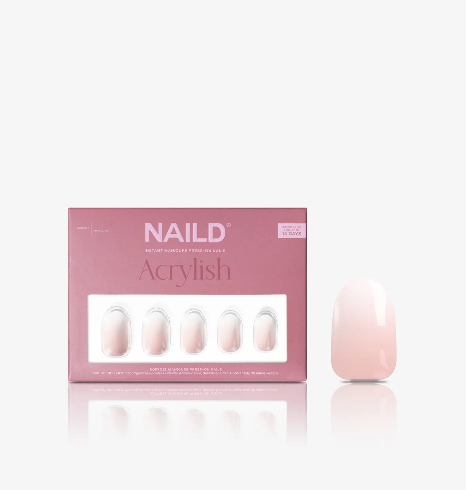 Milkshake round Softgel Press on Nails (inkl. Klebesticker & Nagelkleber)