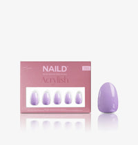 Lilac cateye short s rounded Softgel Press on Nails (inkl. Klebesticker & Nagelkleber)