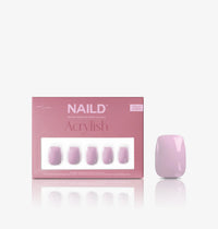 Mauve short s square Softgel Press on Nails (inkl. Klebesticker & Nagelkleber)