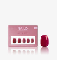 Ruby glaze short s square Softgel Press On Nails (inkl. Klebesticker & Nagelkleber)