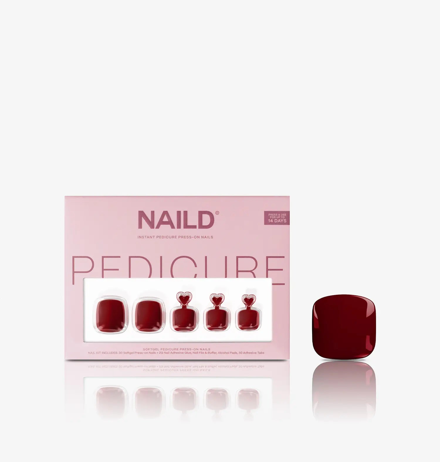 RED BERRIES Toe Nailed Press on Nails