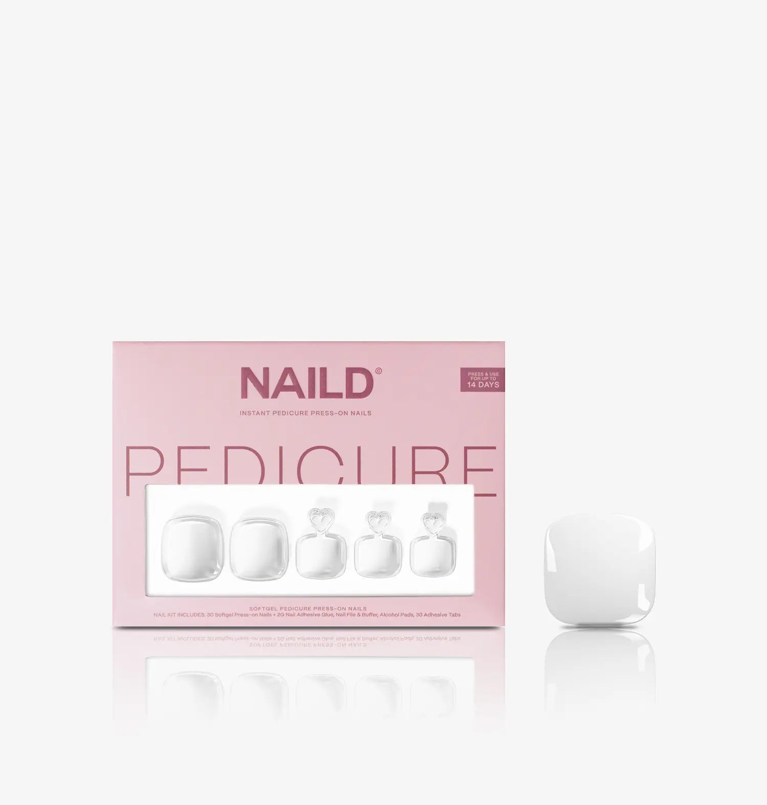 Vanilla Toe Press-On Nails False Nails (Twin Pack)