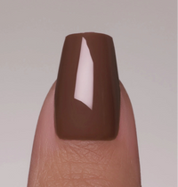 Brown coffin Softgel Press on Nails (inkl. Klebesticker & Nagelkleber)