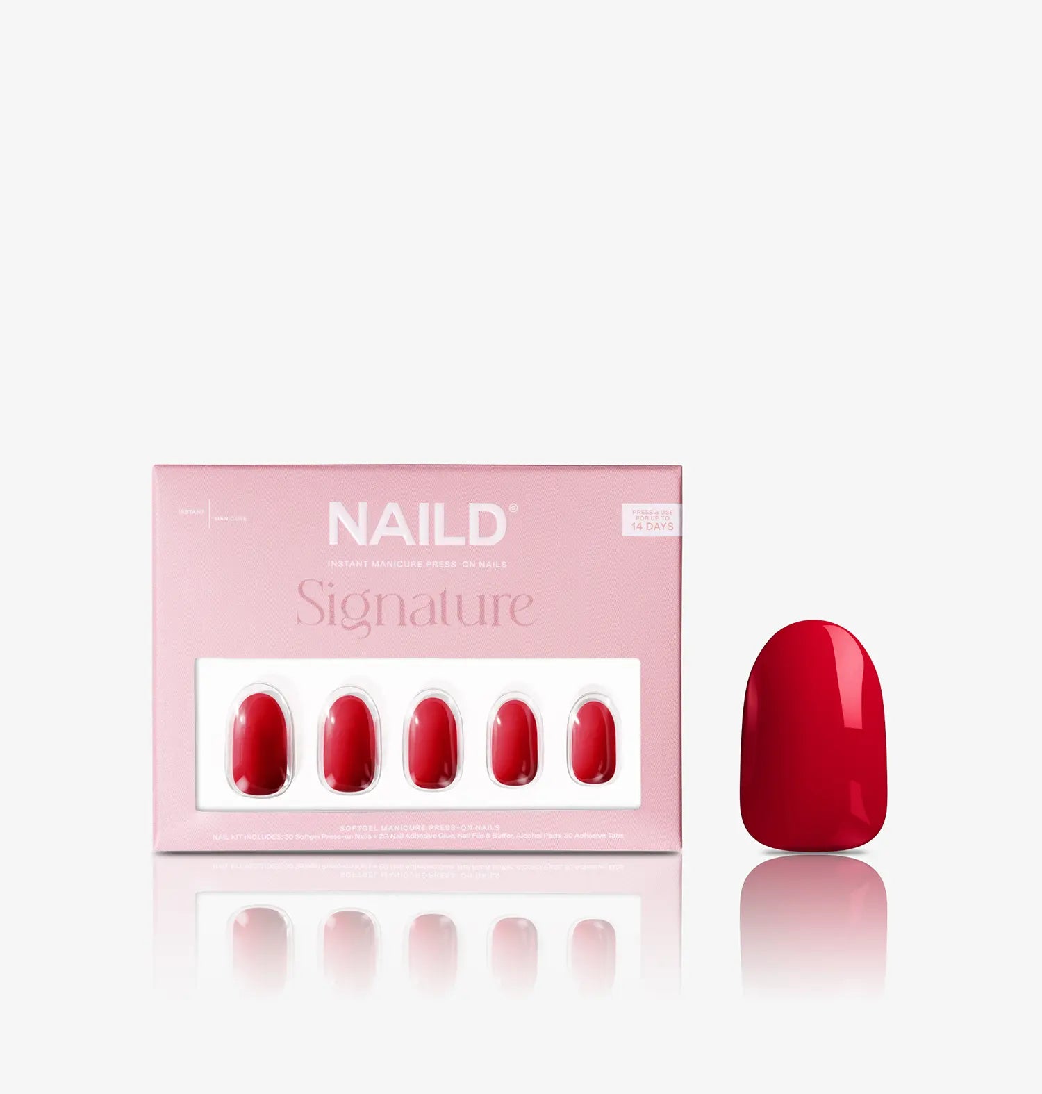 Lady round Softgel Press on Nails (inkl. Klebesticker & Nagelkleber)