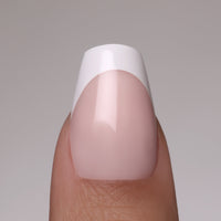 French white coffin Softgel Press On Nails (inkl. Nagelkleber)