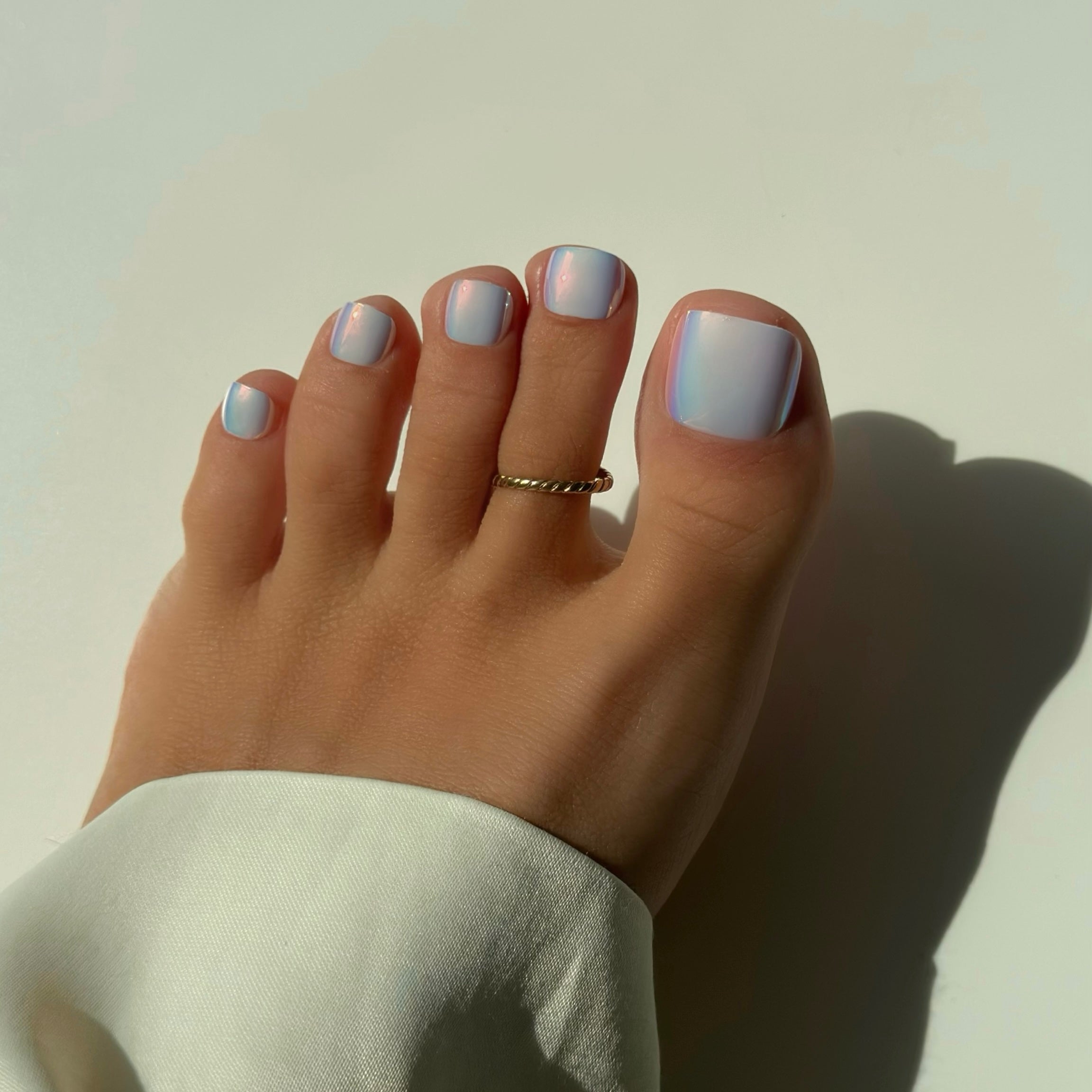 Holographic Toe Press On Nails (Doppelter Inhalt)