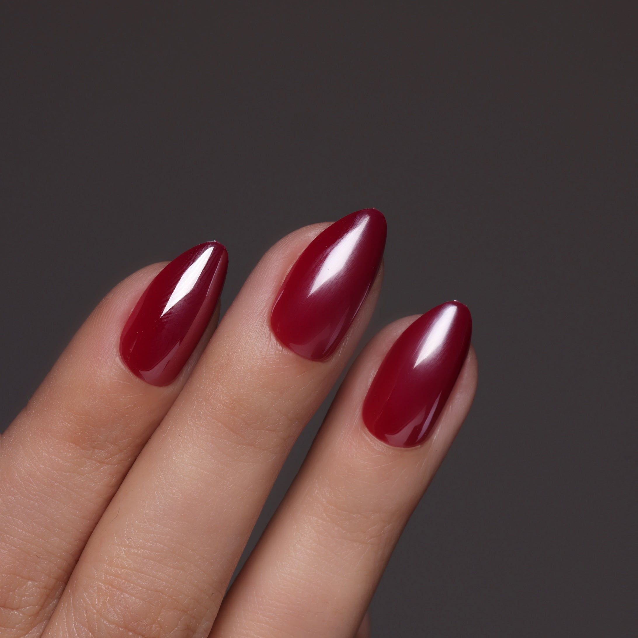 Ruby glazed almond Softgel Press On Nails (inkl. Klebesticker & Nagelkleber)