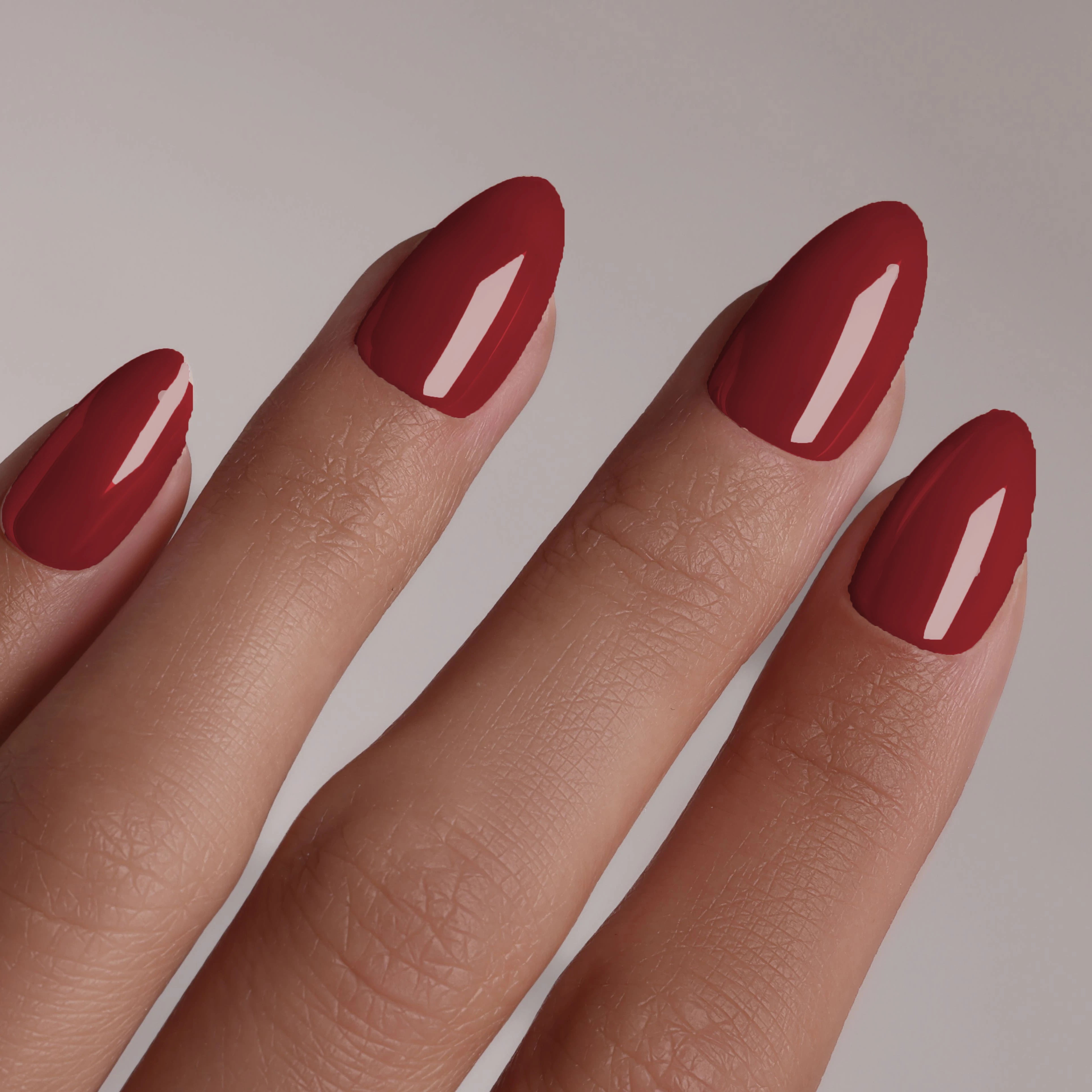 Ruby glazed almond Softgel Press On Nails (inkl. Klebesticker & Nagelkleber)