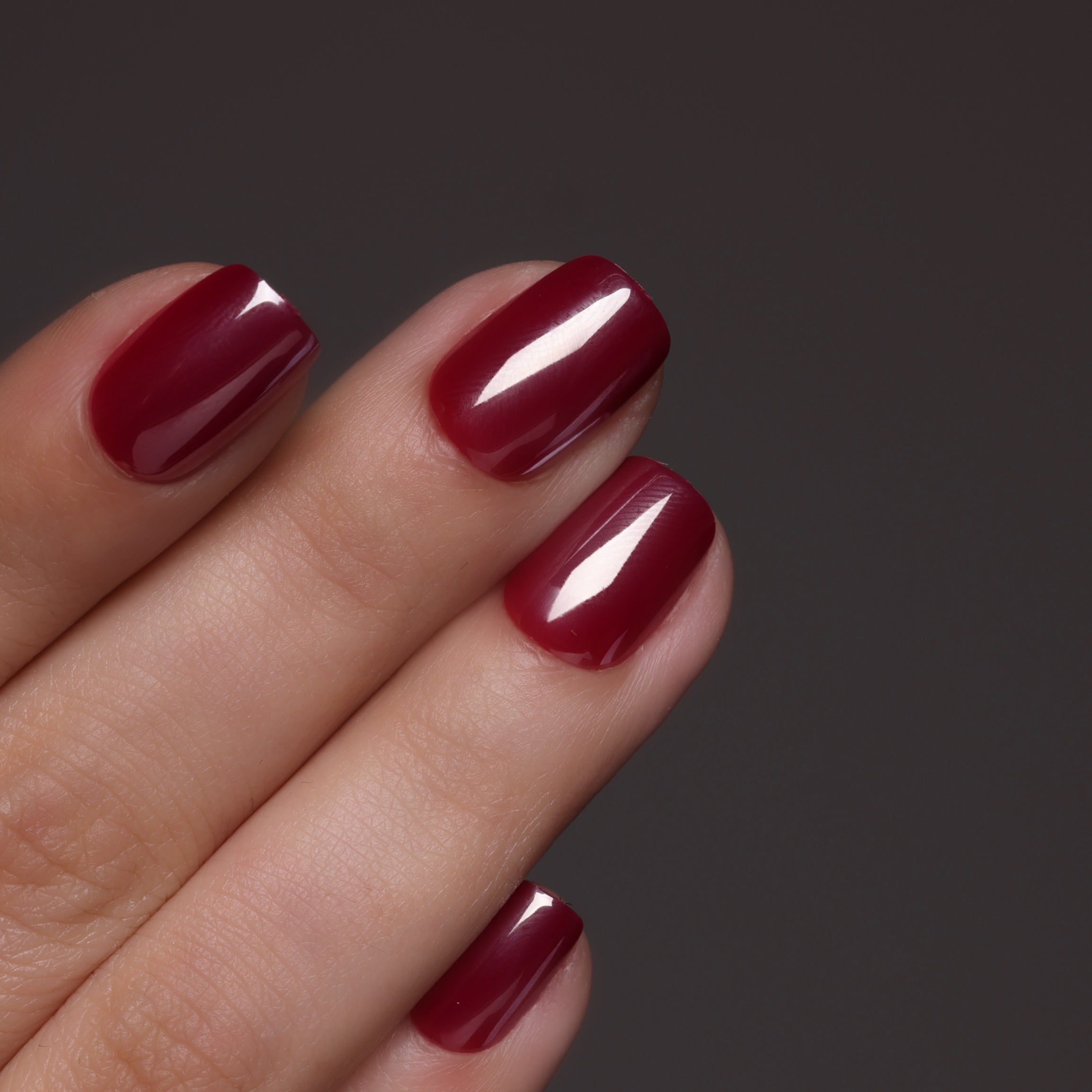 Ruby glaze short s square Softgel Press On Nails (inkl. Klebesticker & Nagelkleber)